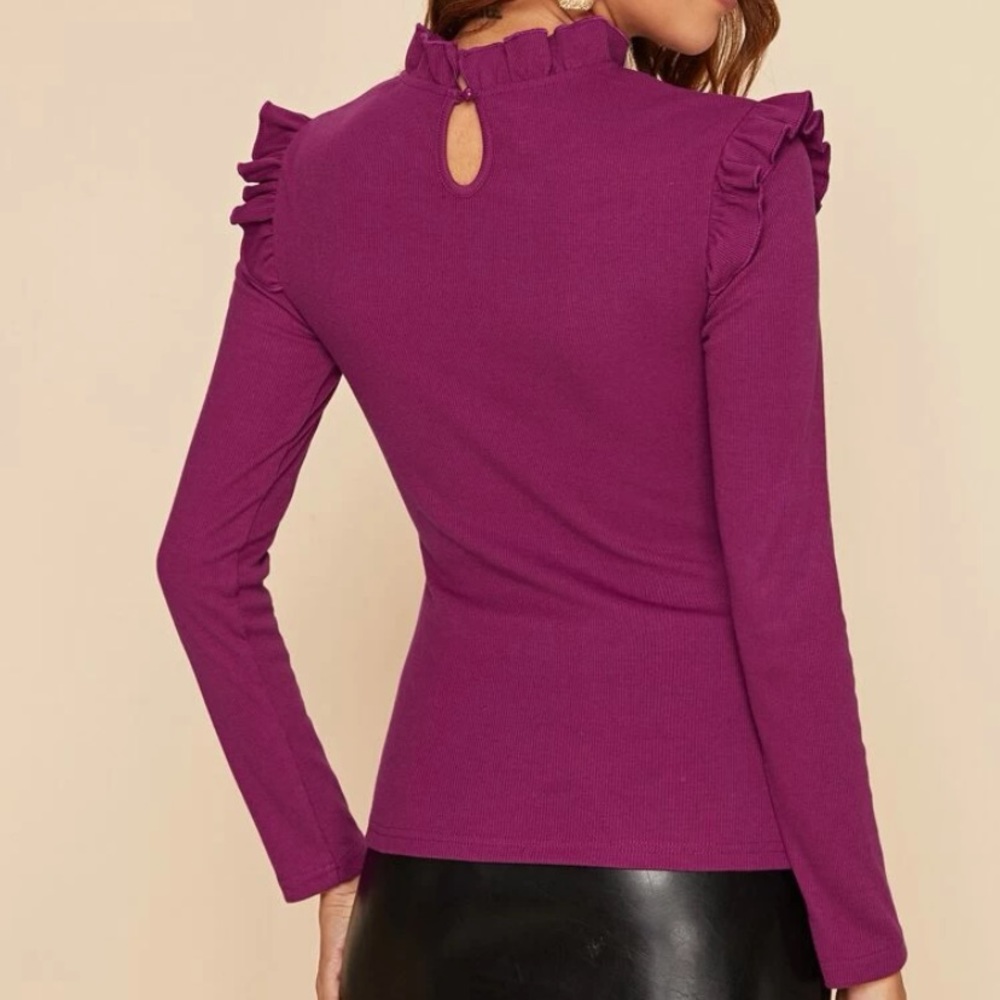 Amazing purple Rib-nit Tee! - Size XS - Picture 2 of 3